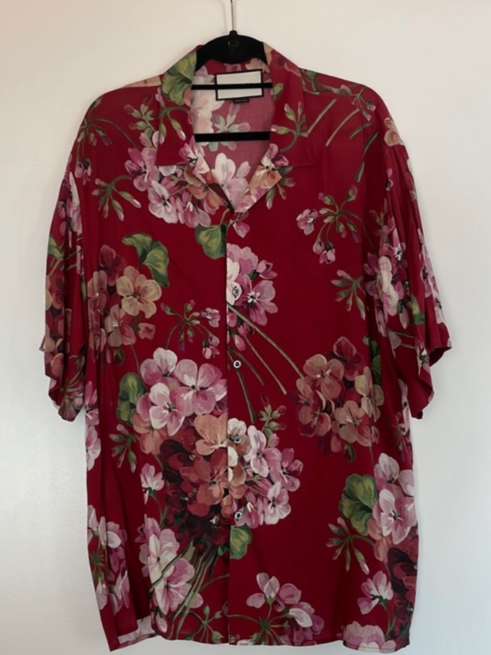 Gucci Blooms Red Floral Button-Down Men’s Shirt